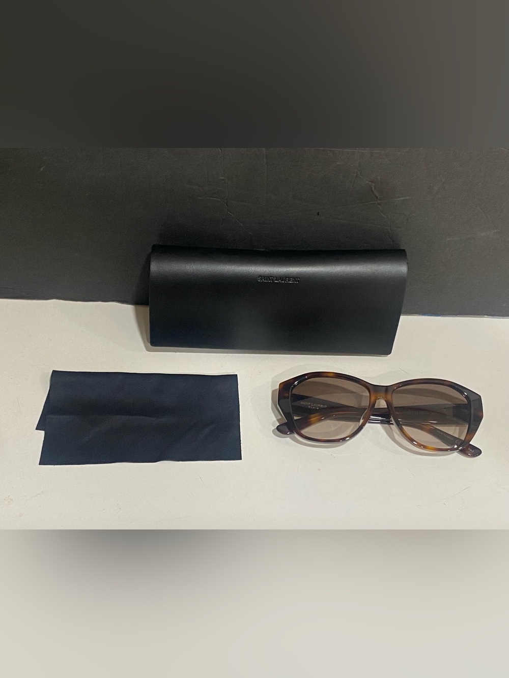 Saint Laurent Paris SL M8/Fn 003 Sunglasses Havana Brown Authentic